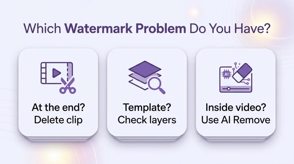 CapCut-watermark-situation-selector-showing-ending-clip-template-watermark-and-in-frame-watermark-fixes