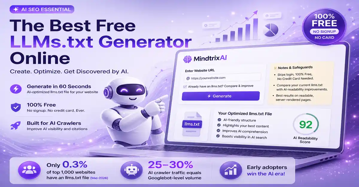 free-llmstxt-generator-by-mindtrixai-with-ai-readability-score