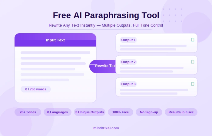 mindtrixai-free-ai-paraphrasing-tool